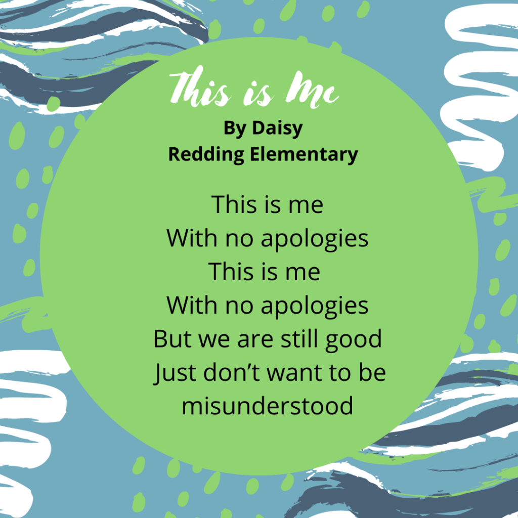 Redding Daisy Riley This is me With no apologies This is me With no apologies But we are still good Just don’t want to be misunderstood